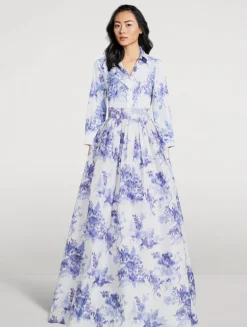 Taffeta Ball Skirt In Floral Print