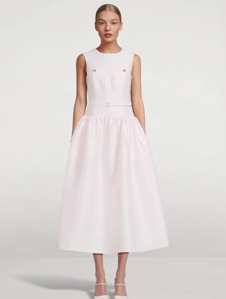 Taffeta Midi Dress