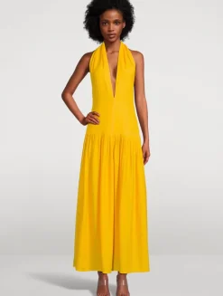 Tala Georgette Halter Dress