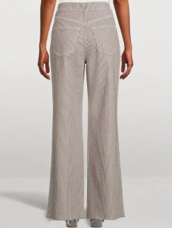 Taylor Wide-Leg Jeans In Stripe Print