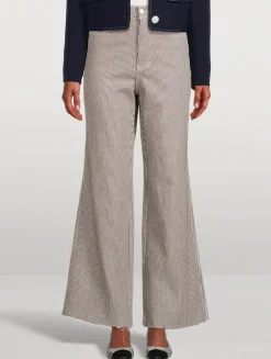 Taylor Wide-Leg Jeans In Stripe Print