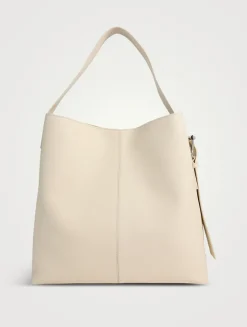 T-Bar Sling Leather Shoulder Bag