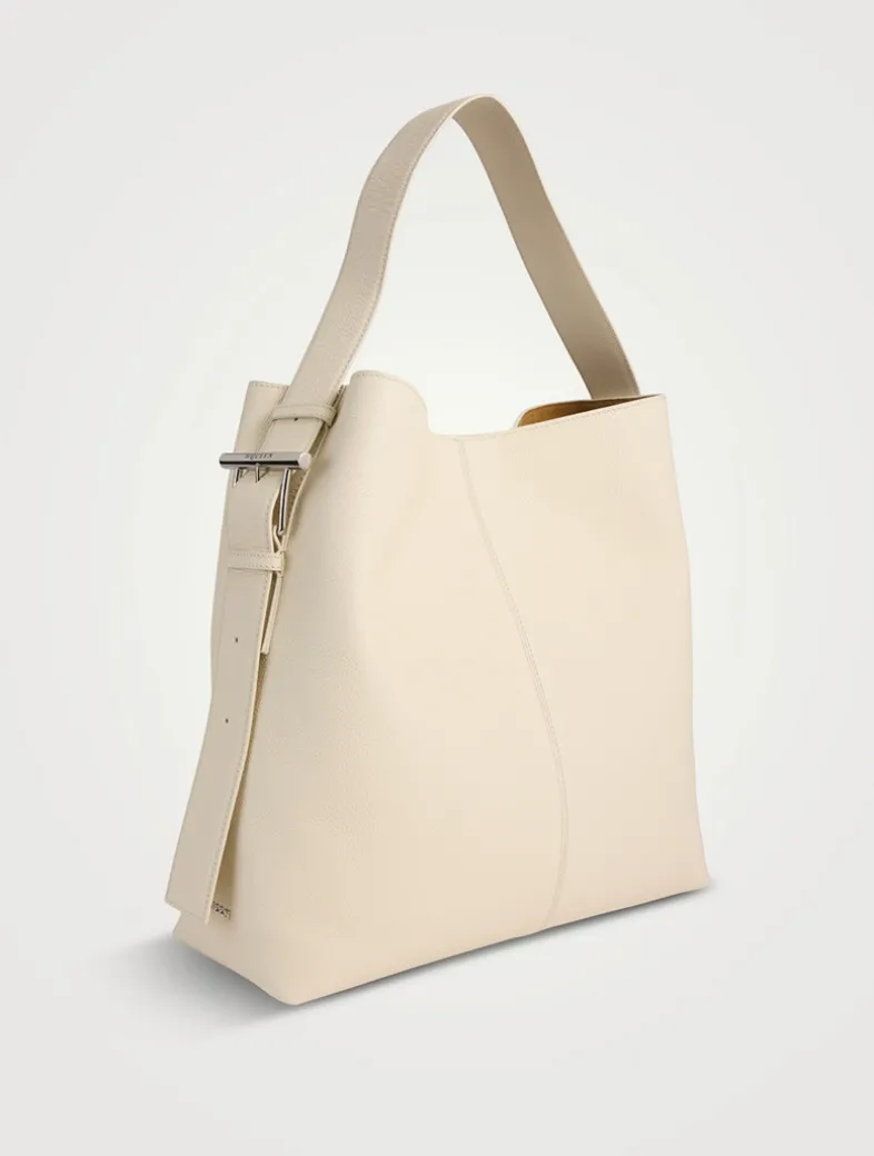 T-Bar Sling Leather Shoulder Bag