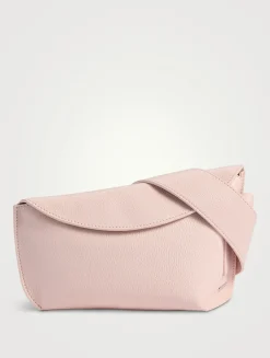 T-Bar Sling Leather Shoulder Bag