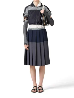 Technical Silk Zipper Blouson Jacket