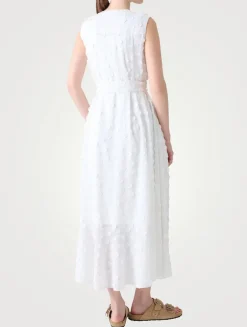 Techno Georgette Belted Shirt Dress