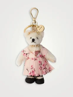 Teddy Bag Charm With Metal Ring