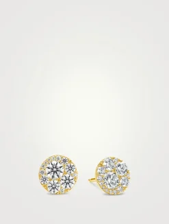 Tessa 18K Gold Diamond Circle Earrings