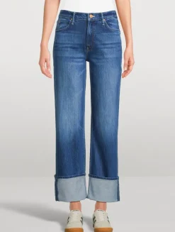 The Checkerboard Duster Straight-Leg Jeans