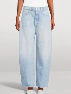 The Full Pipe Barrel-Leg Jeans