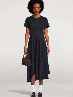 The Gathered Seam Midi Dress