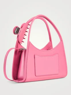 The Glam Claw Clip Leather Crossbody Bag