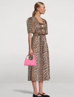 The Glam Claw Clip Leather Crossbody Bag