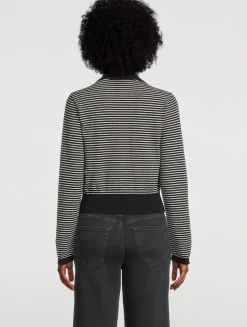 The Graduate Stripe Jacquard Polo Sweater