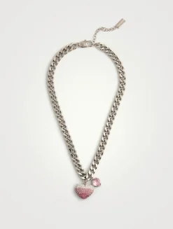 The Heart Balloon Pave Chain Necklace