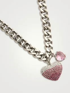 The Heart Balloon Pave Chain Necklace