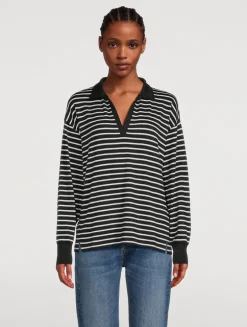 The Knit Polo Shirt In Stripe Print