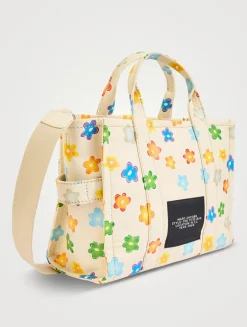 The Medium Canvas Tote Bag In Wild Daisy Print