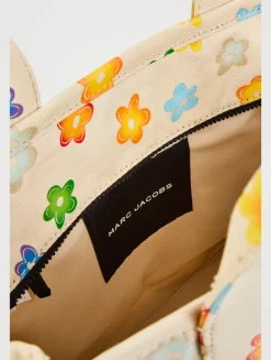 The Medium Canvas Tote Bag In Wild Daisy Print