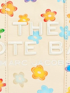 The Medium Canvas Tote Bag In Wild Daisy Print