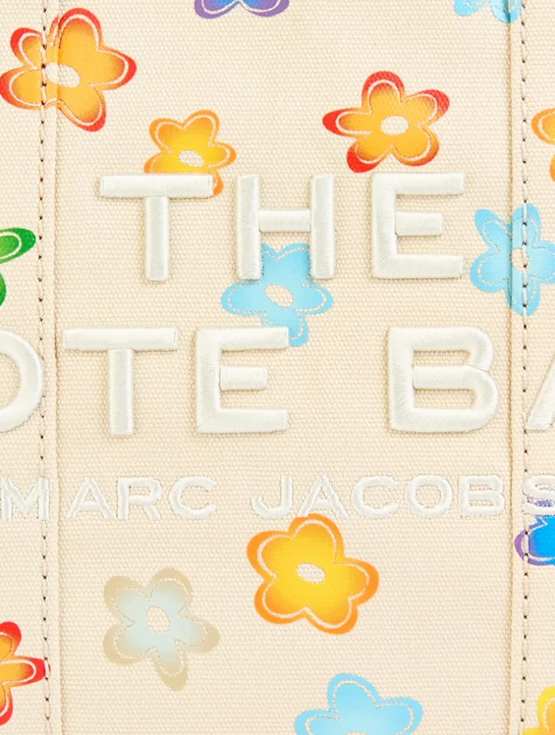 The Medium Canvas Tote Bag In Wild Daisy Print