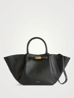 The Midi New York Leather Tote Bag
