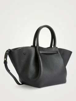 The Midi New York Leather Tote Bag