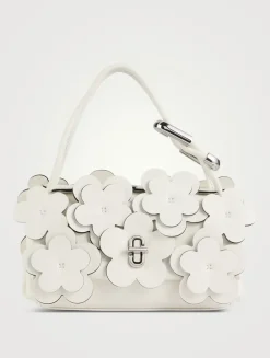 The Mini Dual Leather Bag With Daisy Appliqué