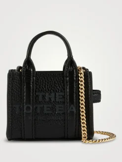 The Nano Leather Crossbody Tote Bag