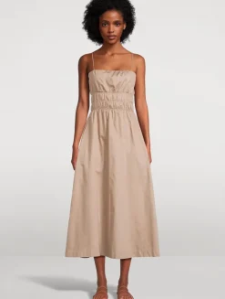 The Shirred Strappy Dress