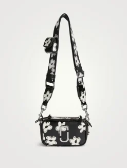 The Snapshot Leather Camera Bag In Daisy Print