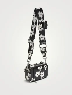 The Snapshot Leather Camera Bag In Daisy Print