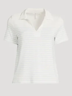 The Stripe Knit Polo Shirt