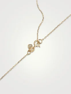 Tiny 14K Gold Pure Love Script Necklace