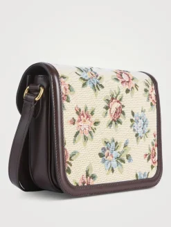 9TO5 Floral Jacquard Crossbody Bag