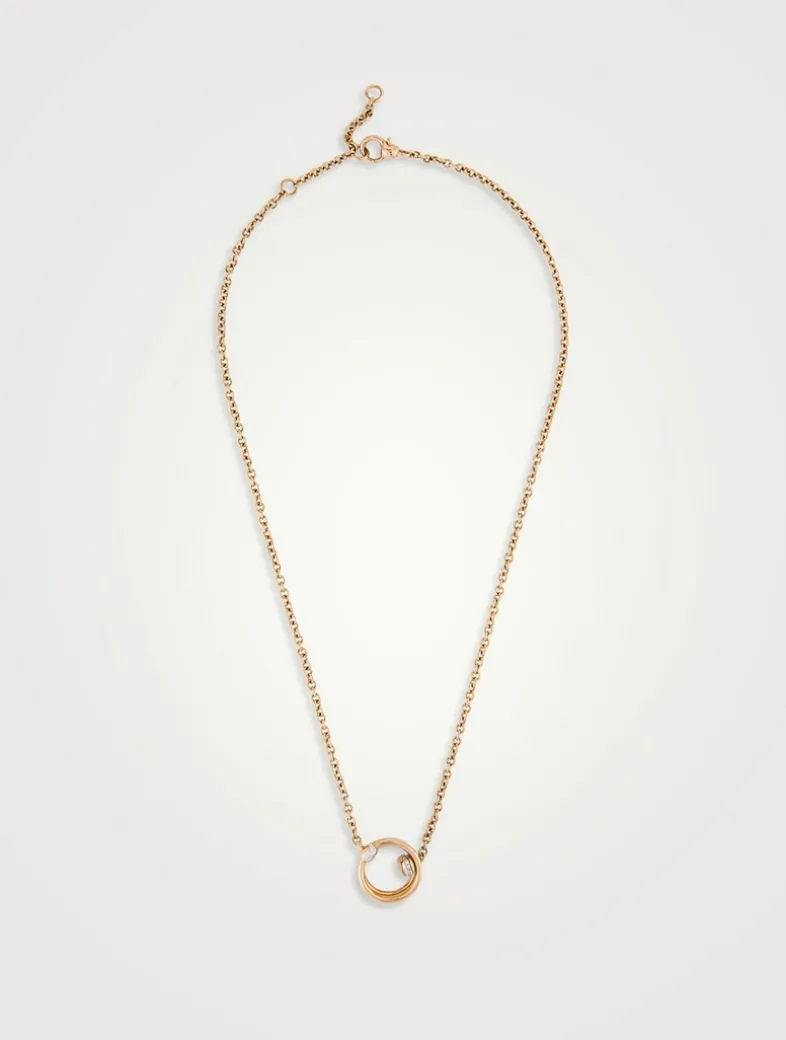 Together 18K Rose Gold Pendant Necklace With Diamonds