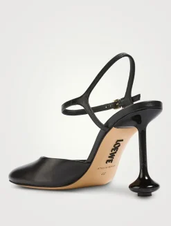 Toy Leather Ankle-Strap Pumps