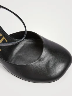 Toy Leather Ankle-Strap Pumps