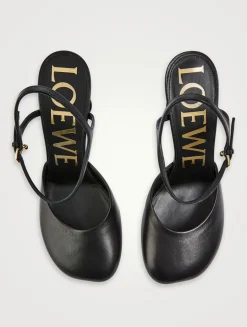 Toy Leather Ankle-Strap Pumps