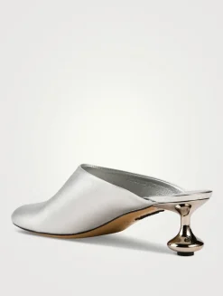 Toy Metallic Leather Mules