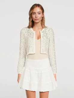 Tracey Sequin Cropped Cardigan