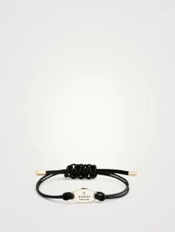 Trademark Cord Leather Bracelet With Tag