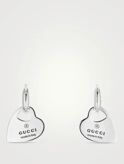 Trademark Hoop Earrings With Pendant