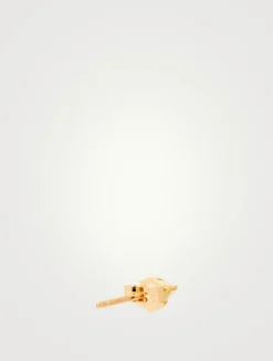 Trillion-Cut Diamond Stud Earring