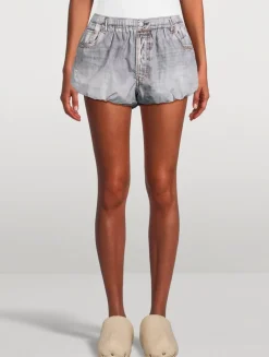 Trompe L'œil Bubble-Hem Shorts