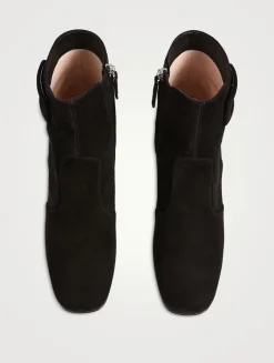 Très Vivier Suede Ankle Boots