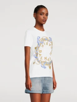 T-Shirt In Balmain Chain Print