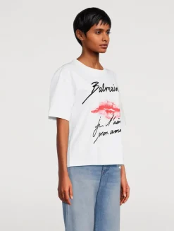 T-Shirt In Kiss Print