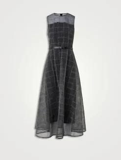 Tulle Sleeveless Midi Dress