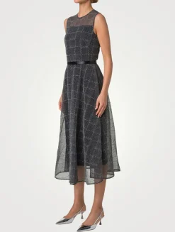 Tulle Sleeveless Midi Dress